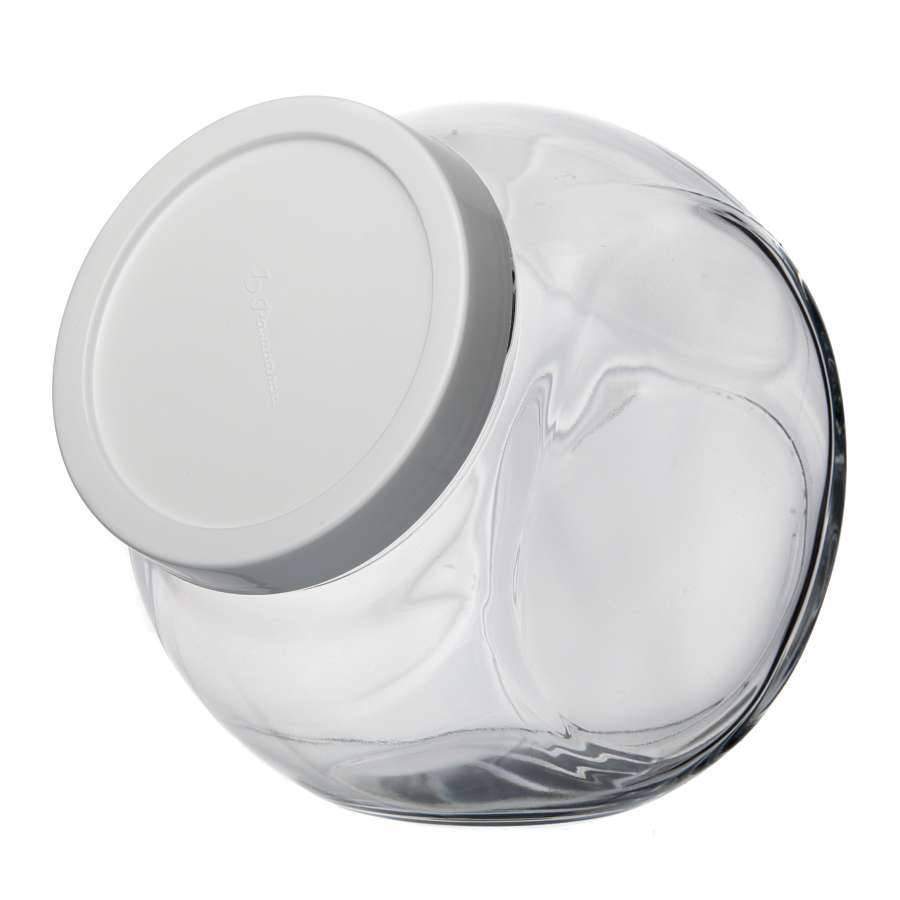 PASABAHCE Банка 43894 Белла д/сыпучих 1700мл белая крышка (6)