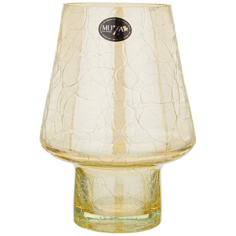 MUZA Ваза 380-642 Cracle Amber h24см 