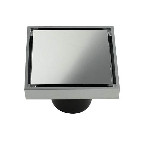 Трап MAGNUS латунный хром 100*100 выход 50мм верт.крышка литая, 00080