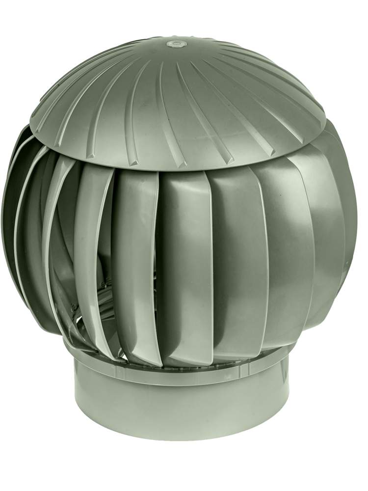 Турбина ротационная RRTV вентиляц. D160 пластик Silver