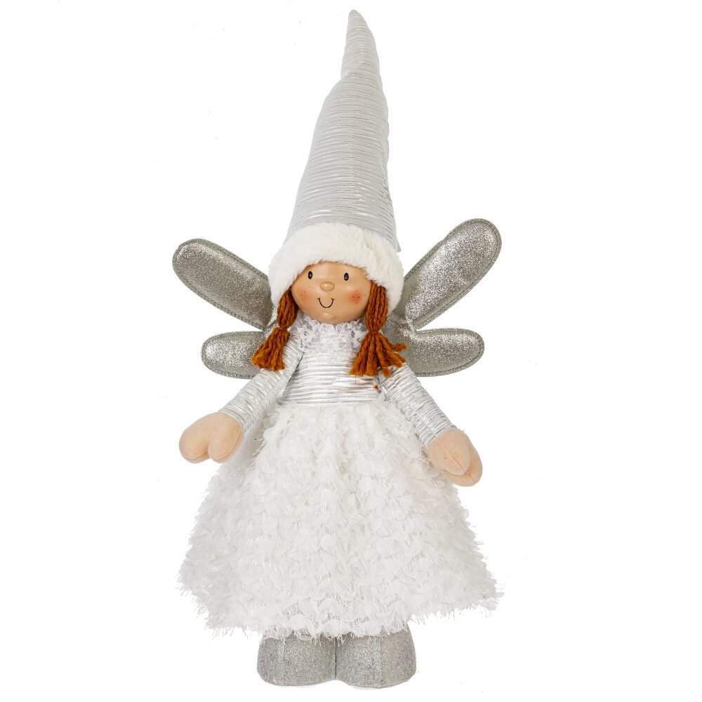 REMECO COLLECTION Игрушка набивная 821936 Ангел белый/серый/серебро 34х16х46/97см 2 вида