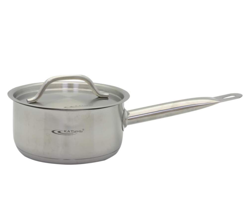 КАТУНЬ Общепит-Шеф Ковш 1,0л d14 h7 с/кр нерж.тройное дно КТ-ОБ-КВК-14