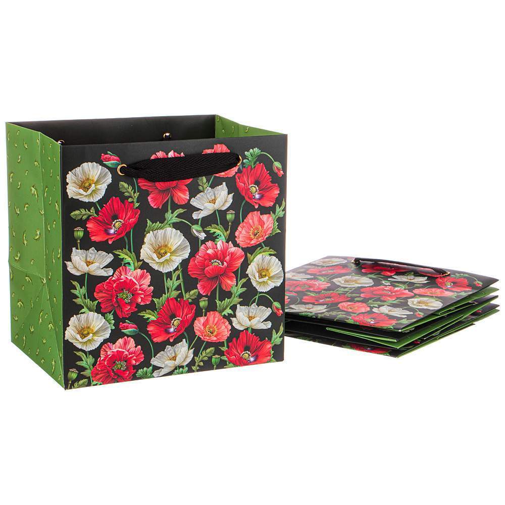 LEFARD Пакет подарочный 521-225 Маки 20*20*15см  
