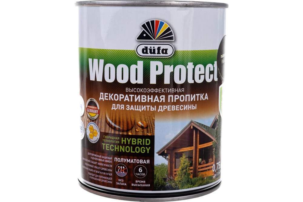 Пропитка <b>DUFA</b> Wood Protect д/защ. древ. палисандр  0,75л