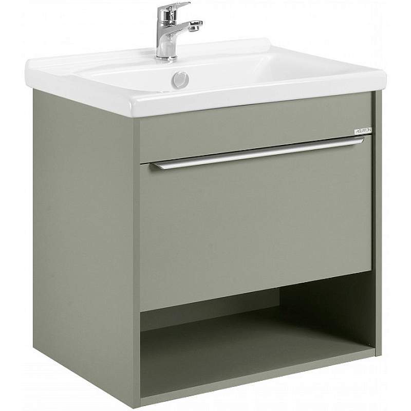 Тумба-ум. Хоуп 60/1 + Раковина Миранда 60  Хаки  1А287201НР9D0