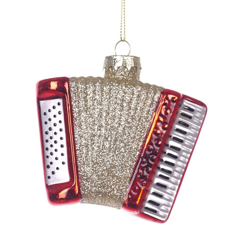 REMECO COLLECTION Игрушка елочная 826385 Аккордеон 9,5х3,5х9,5см (стекло)  
