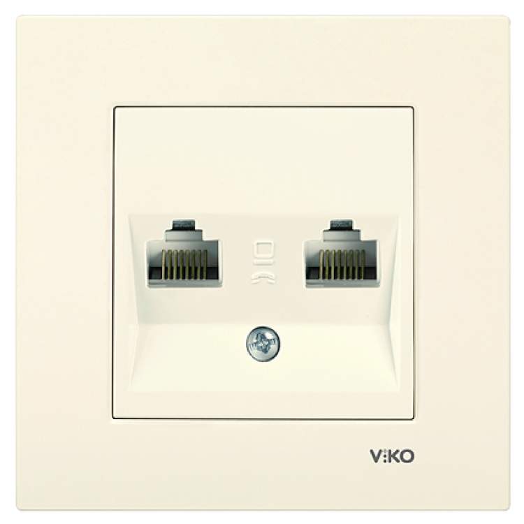 Розетка VI-KO Karre с/у  компьютерная  5кат. крем  90963732