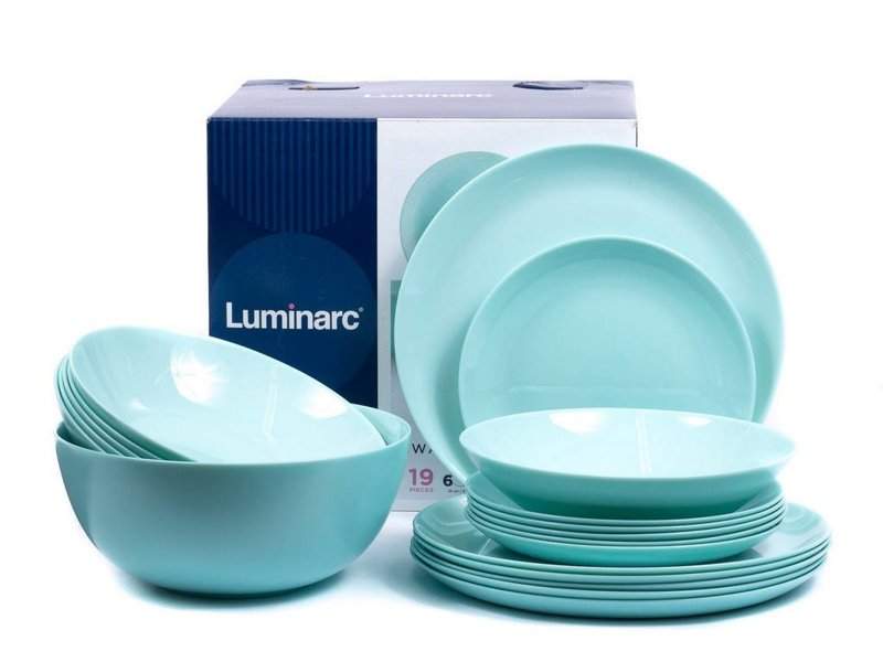 LUMINARC Дивали Лайт Тюркуаз Столовый набор 19 пр P2947