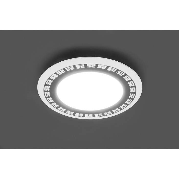 Свет-к встраив. светодиод. 9W 720Lm 4000К белый и подсветка 4000К AL2440  29596