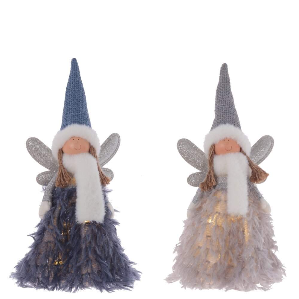 REMECO COLLECTION Игрушка набивная 808626 Фея с подсветкой (3хАА) синий/серый 15х9х35см 2 вида 