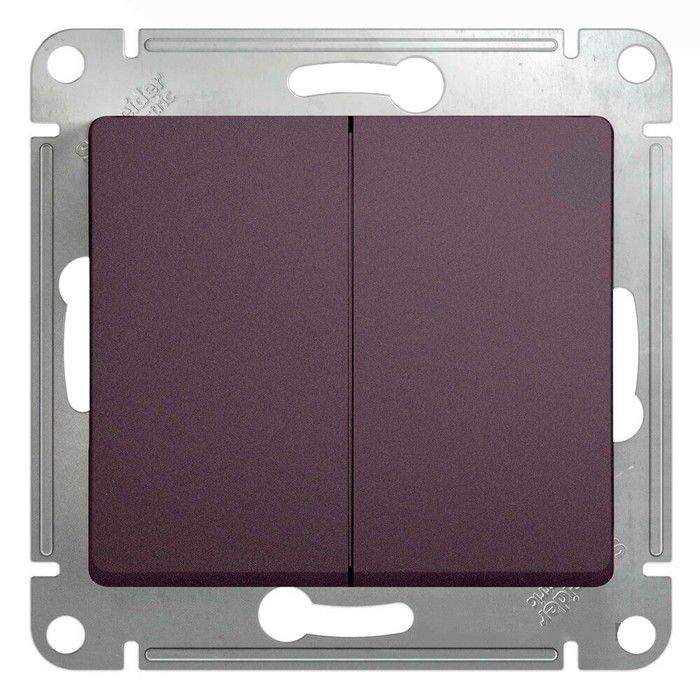 Выключатель SE Glossa  Сиреневый туман 2-кл СП сх.5 10A IP20 10AX  GSL001451  454359