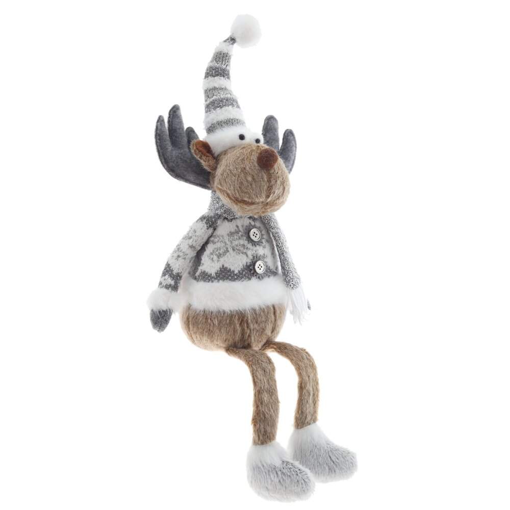 REMECO COLLECTION Игрушка набивная 821880 Олень серый 21х13х27/61см 