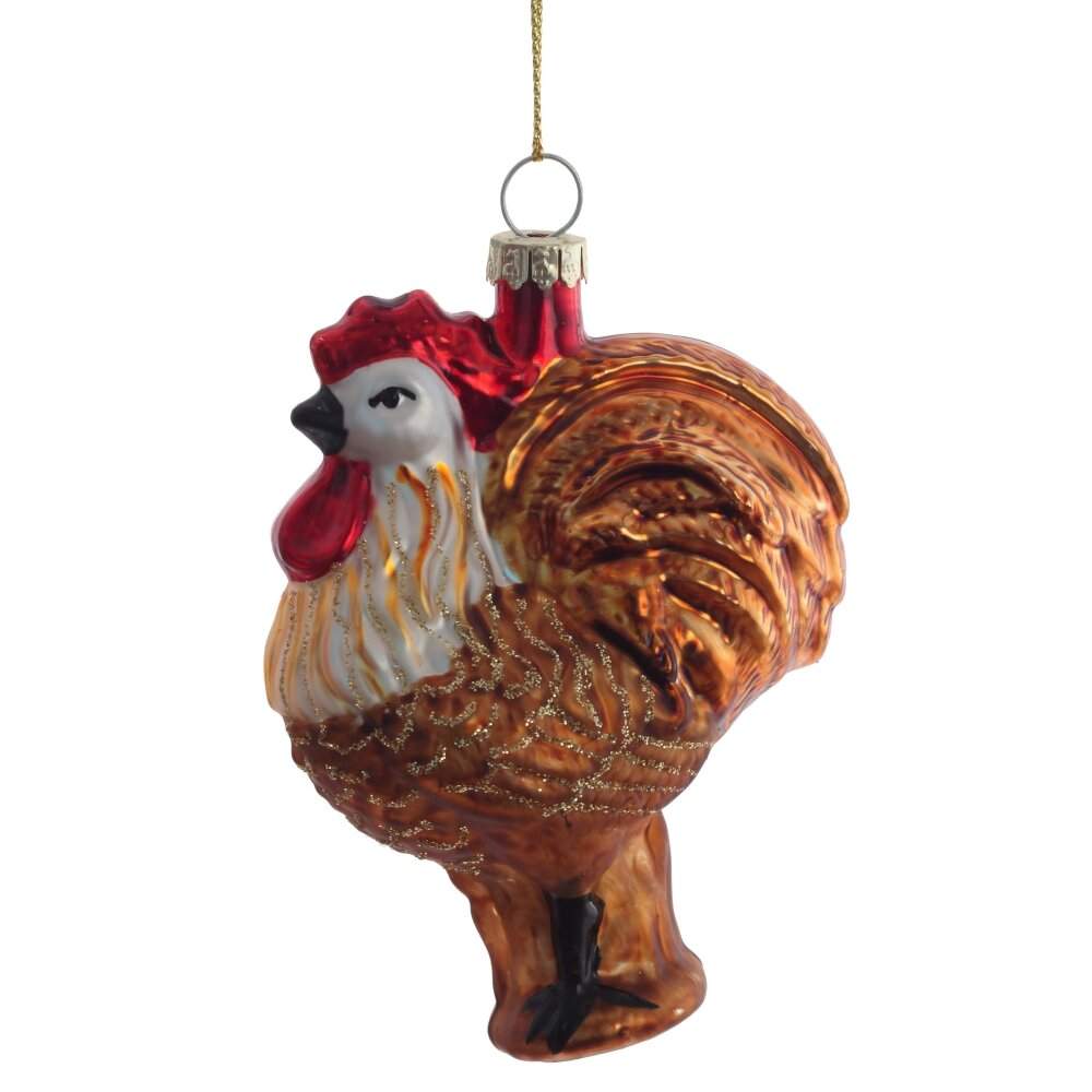 REMECO COLLECTION Игрушка елочная 805737 Петушок 7х4х10см (стекло) 
