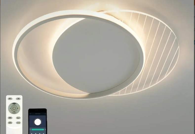 Люстра с/д упр. AMATO 60W 2R-APP-400x505x52-WHITE/WHITE/CLEAR-220-IP20