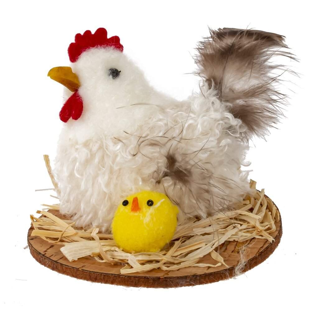 REMECO COLLECTION Фигурка декоративная 816199 Курица 8х8х6 полимер/текстиль/дерево 3 вида