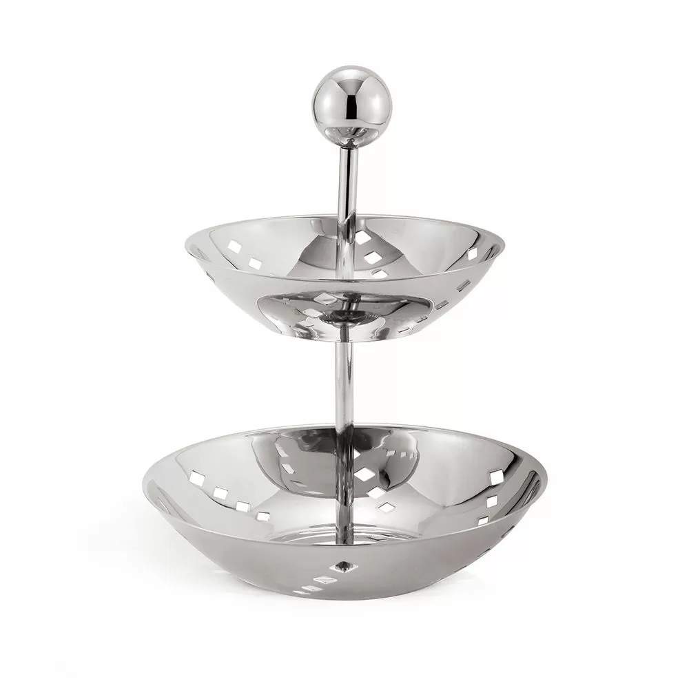 P.L. Proff Cuisine Этажерка для фруктов 2-х ярусная h35см d25/31см нерж.99000047/H0140B 