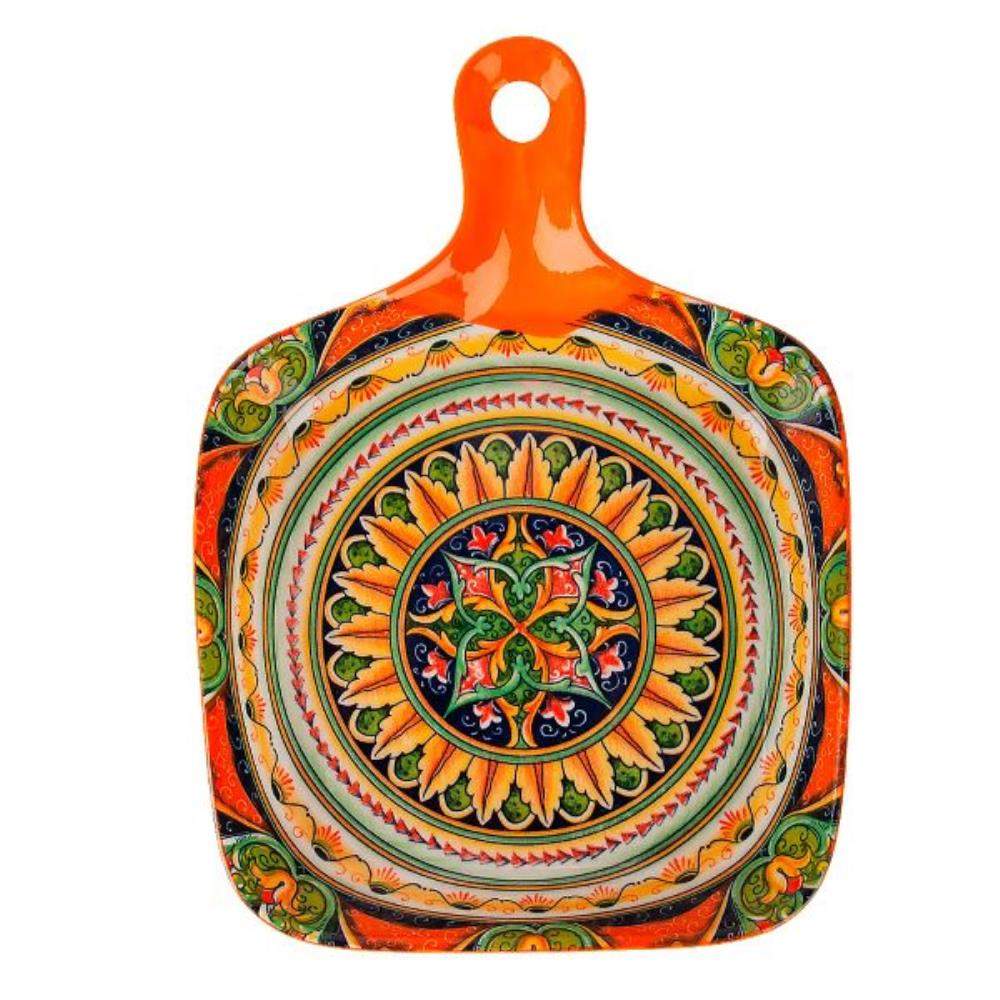 NOUVELLE HOME Arabesque оранжевый Блюдо 0860225 с ручкой 23х14,5х3,5см