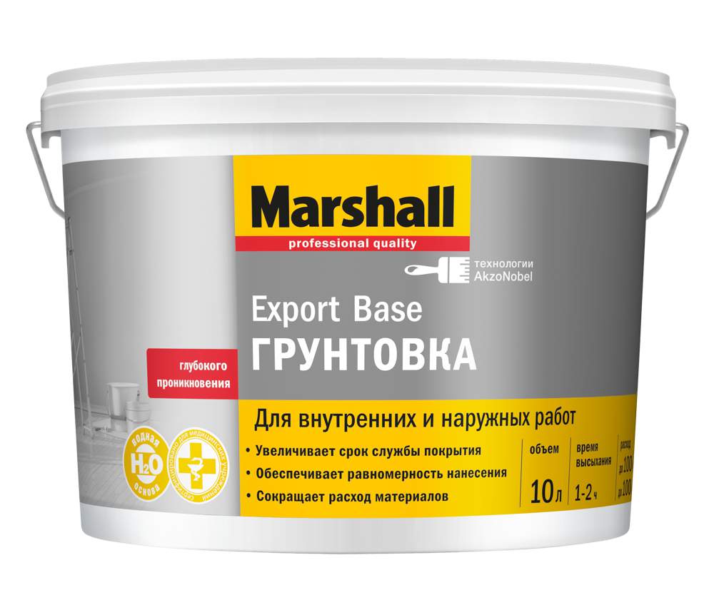 Грунт Marshall Export Base грунт водно-дисперсионный для наружных и внутренних работ 10л  5195021