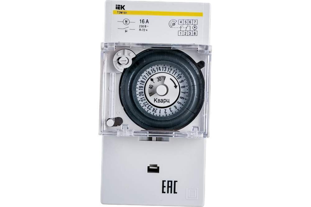 Таймер аналог. ТЭМ-181 16А 230В на Din-рейку МТА20-16 IEK