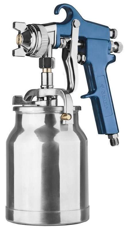 Краскопульт Зубр PRO 350N . 1.8мм, пневмат.с нижним бачком , Профессионал 06451-1.8