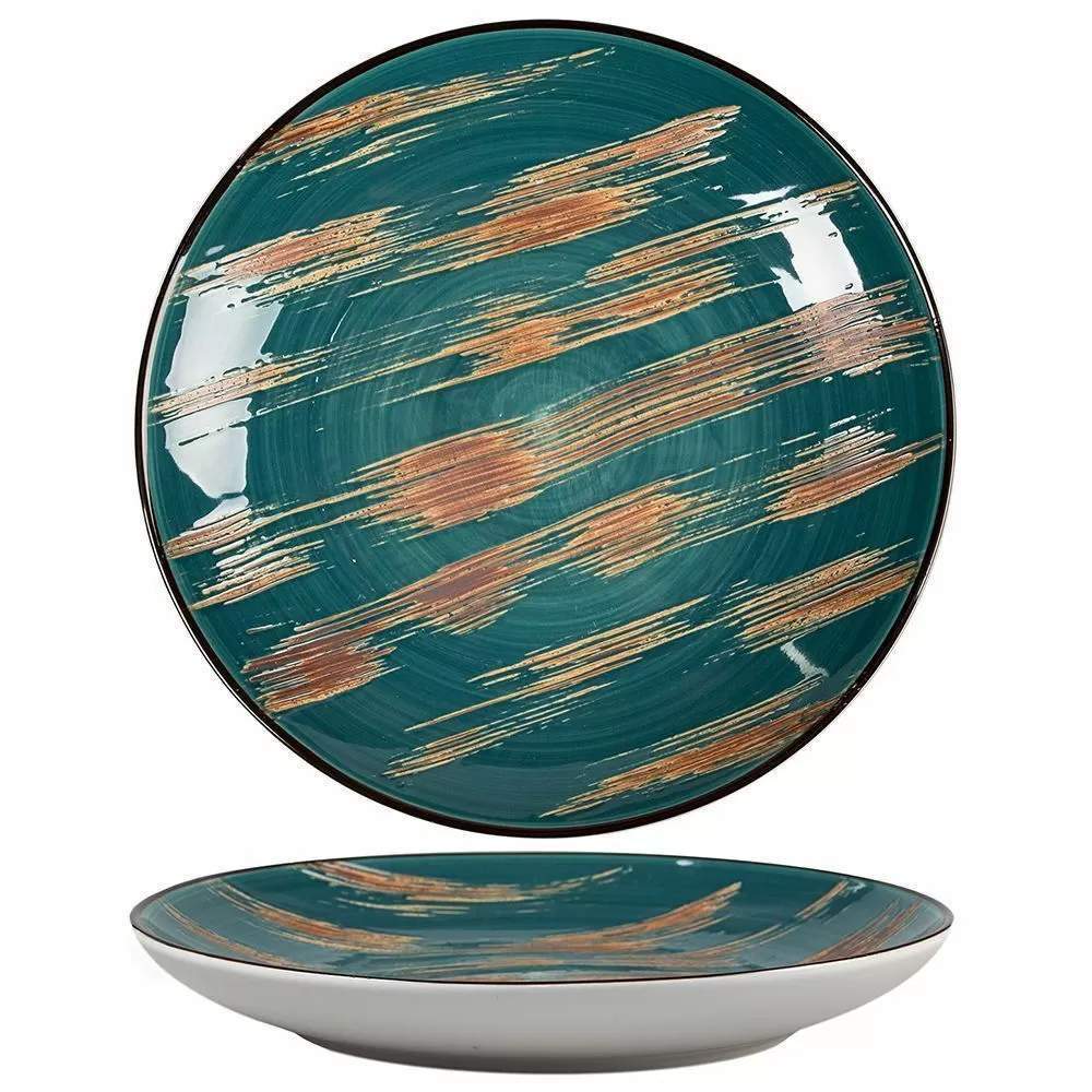 P.L. Proff Cuisine Texture Dark Green Lines Тарелка 26,4см 81223436/70149 (16/4)