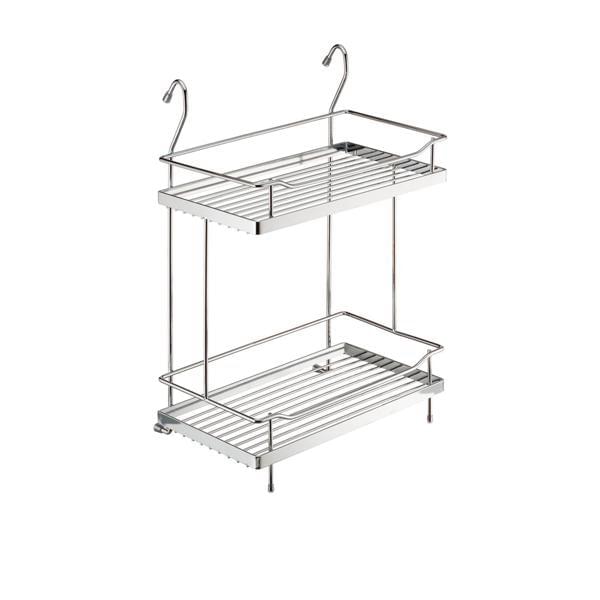 Полка  Хром  YJ-G205A  2х-ярусная большая  300х185х430мм