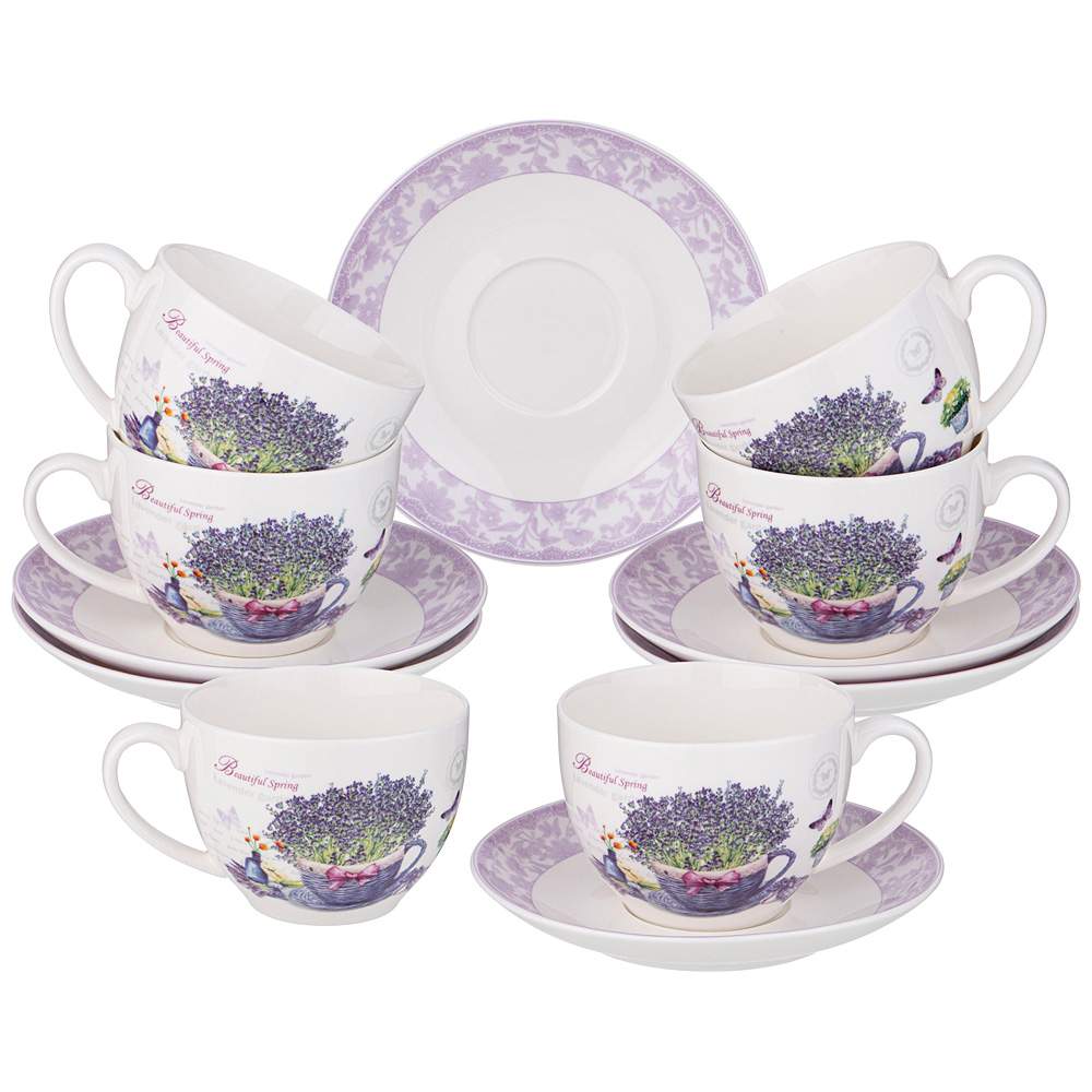 LEFARD Набор чайный 87-305 12пр/6перс 280мл Лавандовая Весна