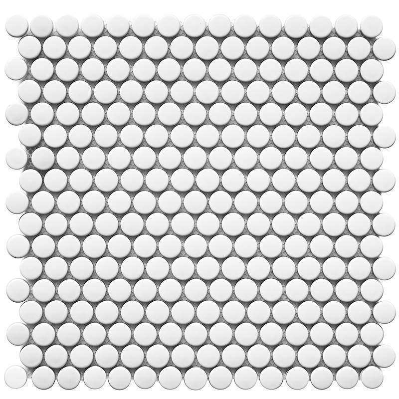 Мозаика Penny Round White Matt (NK41000) кер.