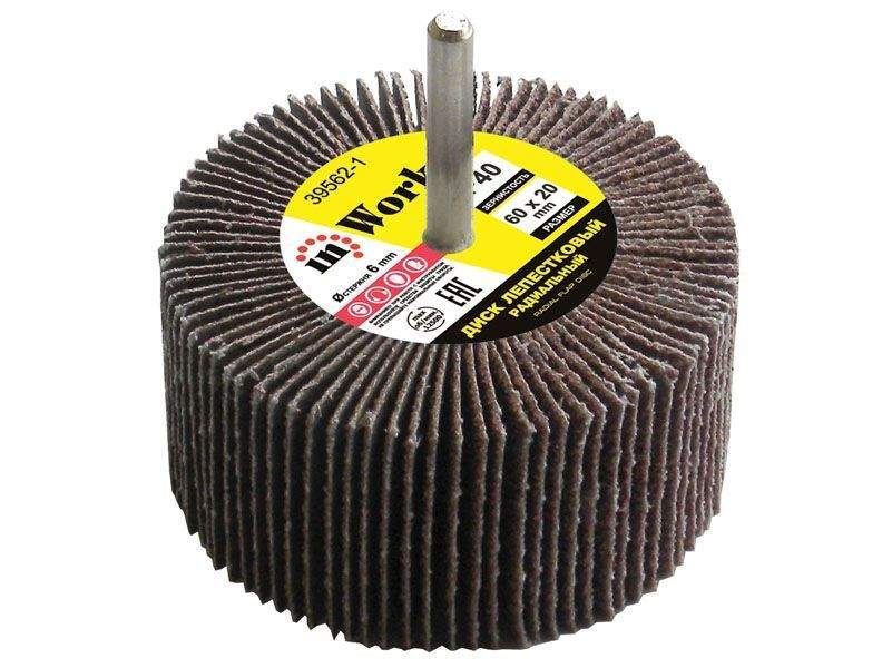 Диск лепестковый радиальный, 80х30мм,Dстержня 6мм, Р40 39592