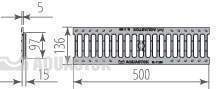 Решетка чугунная щелевая РЧЩ Norma DN100 С250