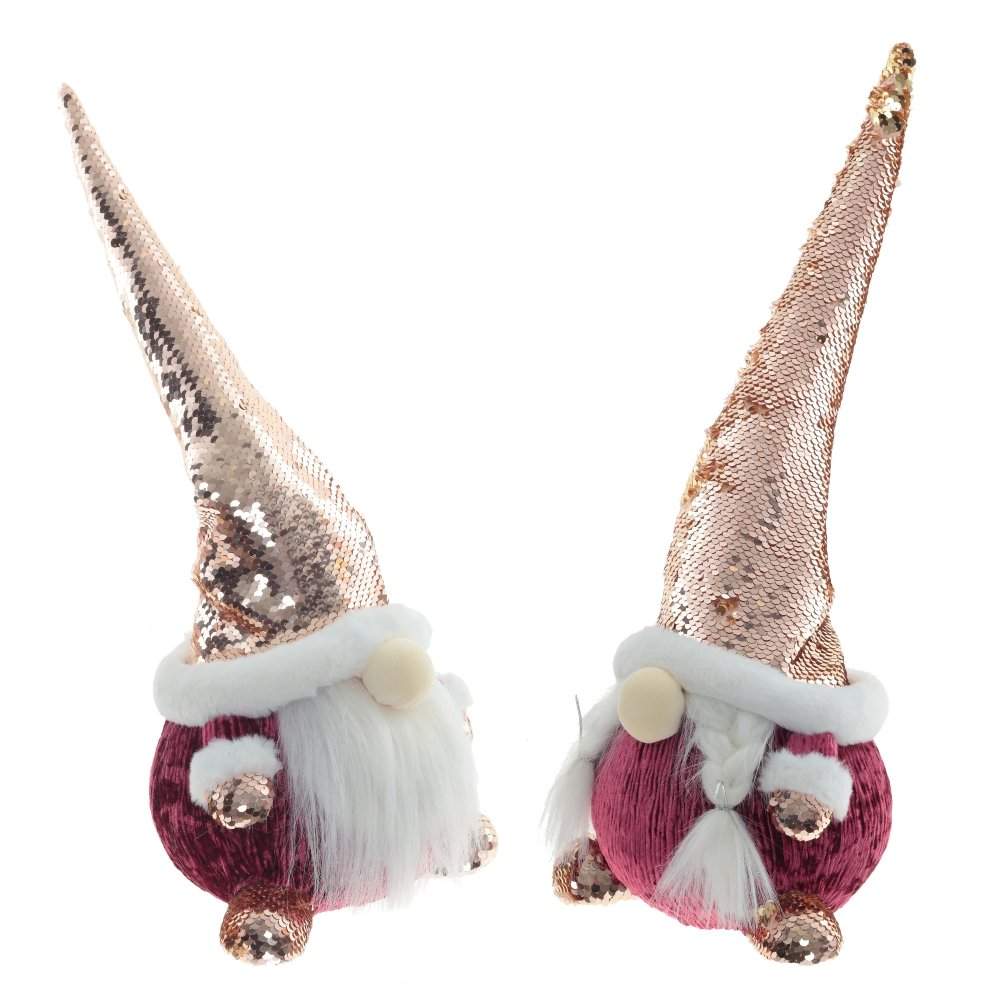 REMECO COLLECTION Игрушка набивная 761631 Гном розовый/золото 19х18х18см 2 вида