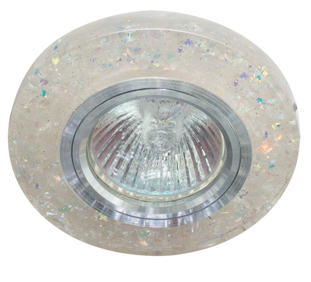 Светильник галогенный FT 961 CHWW LED/MR 16 хром+белый с блесками