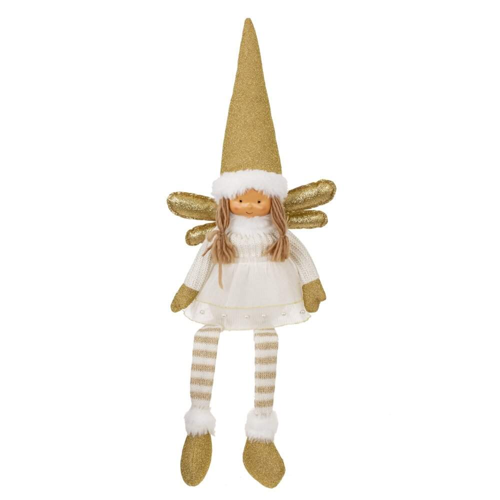 REMECO COLLECTION Игрушка набивная 822423 Ангел крем/золото 22х9х35/62см