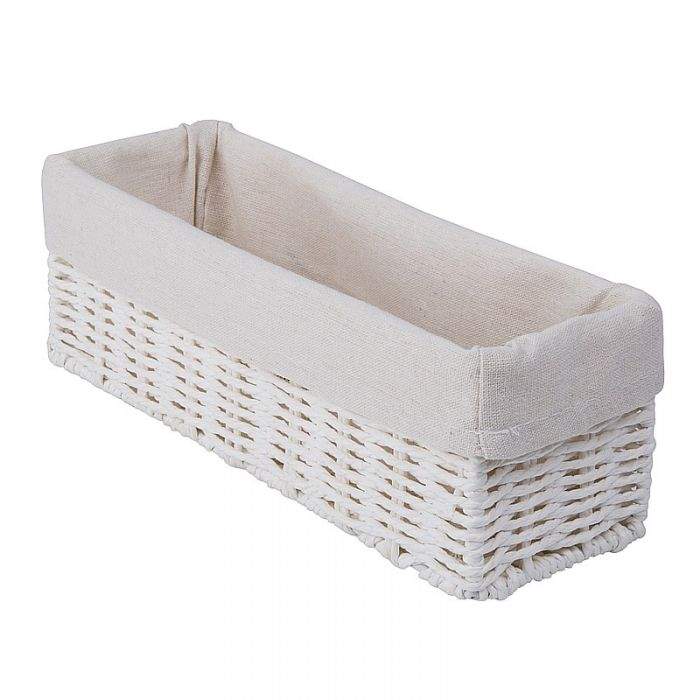 Корзина QR-P06 стеллажная Paper Д300 Ш100 В100 белый