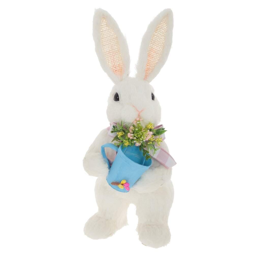 REMECO COLLECTION Фигурка декоративная 797602 Заяц с ведерком L11 W12 H28см текстиль/полимер