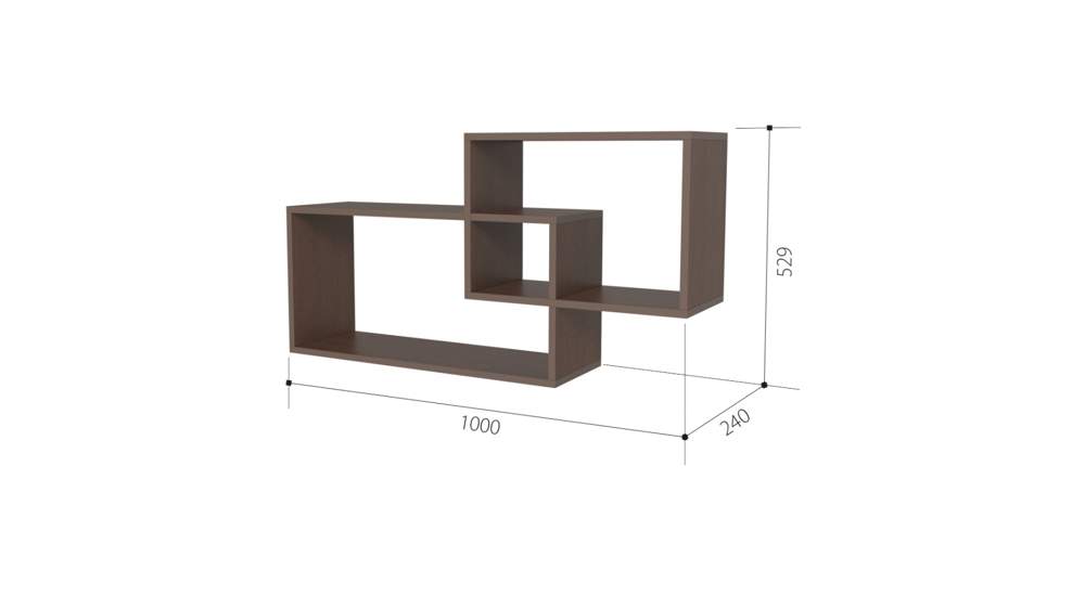 Полка д/книг 5  ЛДСП Белый шагрень