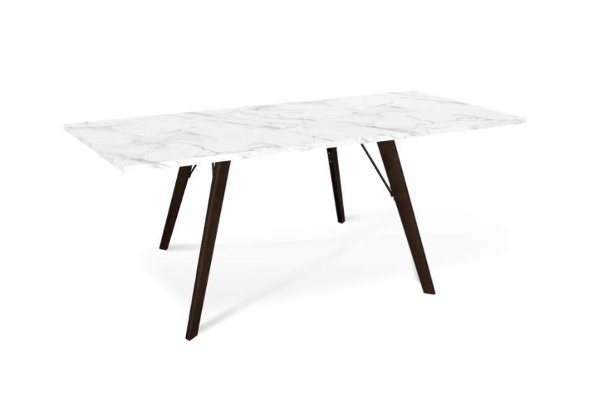 Стол Sheffilton SHT-TT/TU9-2TT 140/80ЛДСП дерево/ЛДСП SHT-T316 венге/мрамор Кристалл