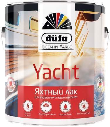 Лак яхтный алкидно-полиуритановый <b>Dufa</b> Retail Yacht полуматовый  0,75л