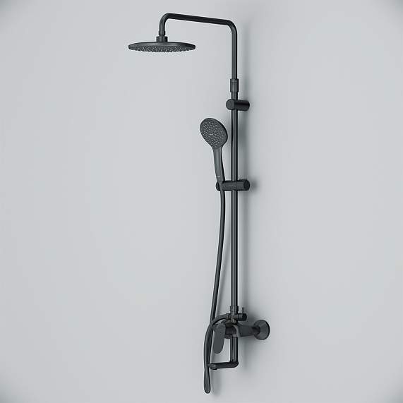 Душ.система  Sunny  F0785C922 верх.душ 220мм, ручной душ 110мм,1ф,см-ль,д/ванны.душа черный