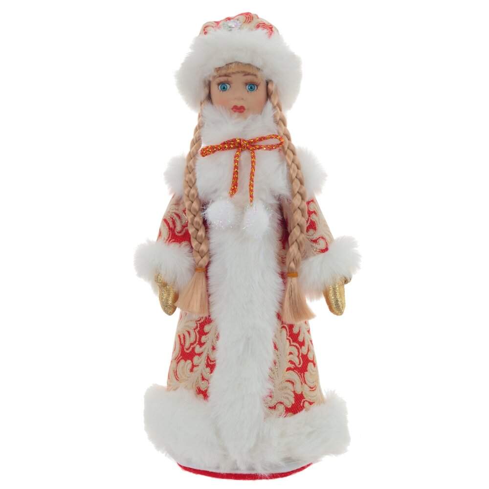 REMECO COLLECTION Снегурочка 261409 в красной шубке 17х17х39см с емкостью д/подарков