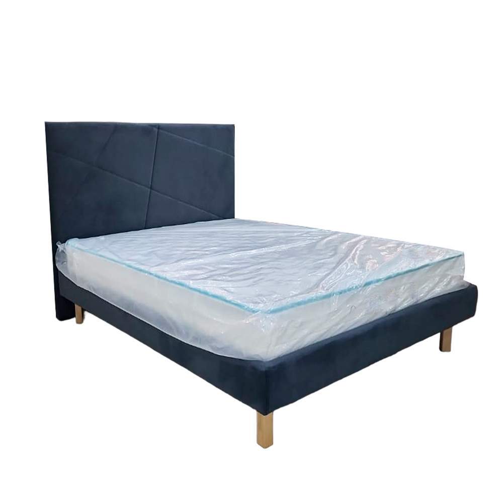 Свит Дрим(Sweet Dream) 120 Кровать МИ 160/д3 велюр Teddy 018;К МКр/СЧ Велюр Teddy 018;Опоры/лак