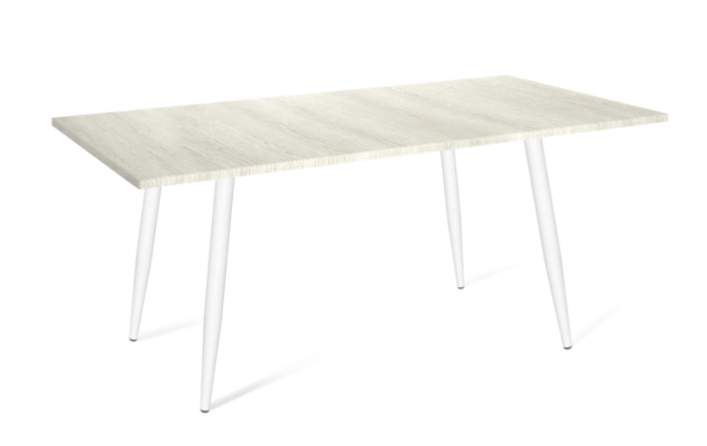 Стол Sheffilton SHT-TU14/TT 120/80 МДФ металл/МДФ SHT126  Белый муар/ Онтарио