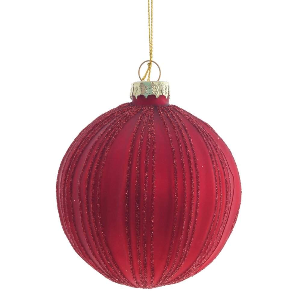 REMECO COLLECTION Игрушка елочная Шар 809750 красный/золото стекло 7см