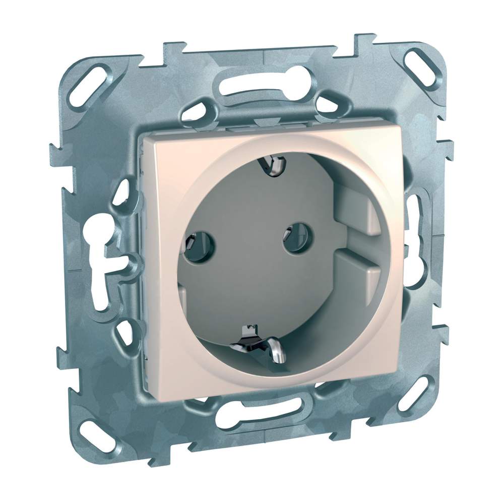 Розетка SE Unica Беж. 1-ая с с/з винт.заж. MGU5.036.25ZD