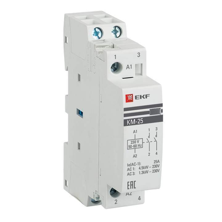 Контактор модульный KM 25A 2NO(1мод.) EKF km-1-25-20  147141