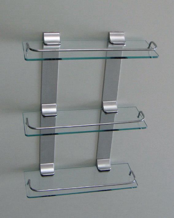 Полка стеклянная настенная 3х этажная 10203