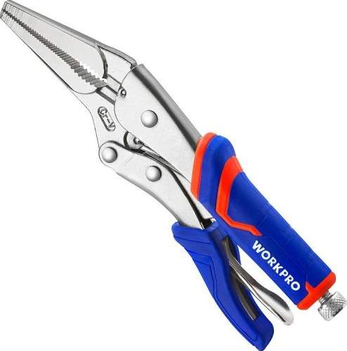 Клещи WORKPRO зажимные прямые 2К CR-V 230мм (9")  WP231076