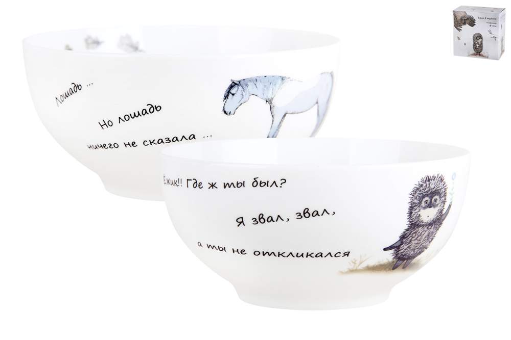 КОРАЛЛ Ежик в тумане Салатник 610мл/14см ф.круг 170598/NB209B