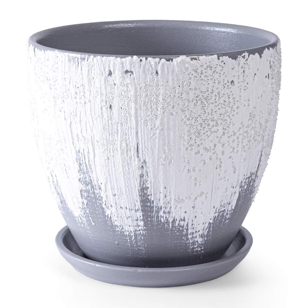 Горшок  Высокий овал Айсберг сер. №3 (D15) 1,4л СД462