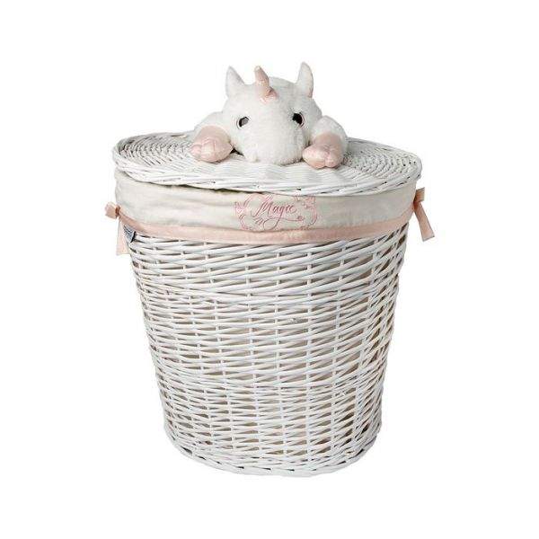 Корзина EW-86L бельевая Единорог Д490 Ш360 В550 белый